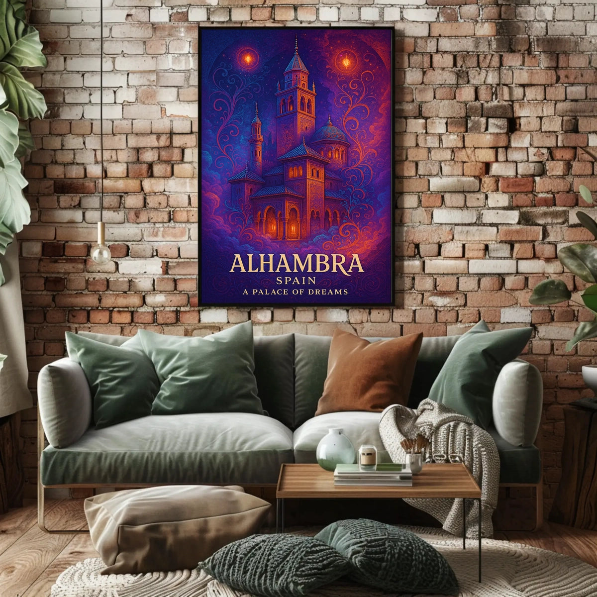 Alhambra Enchantment: Vintage Dreamscape Art Poster