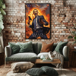 Barack Obama Funny Carton Presidential Poster