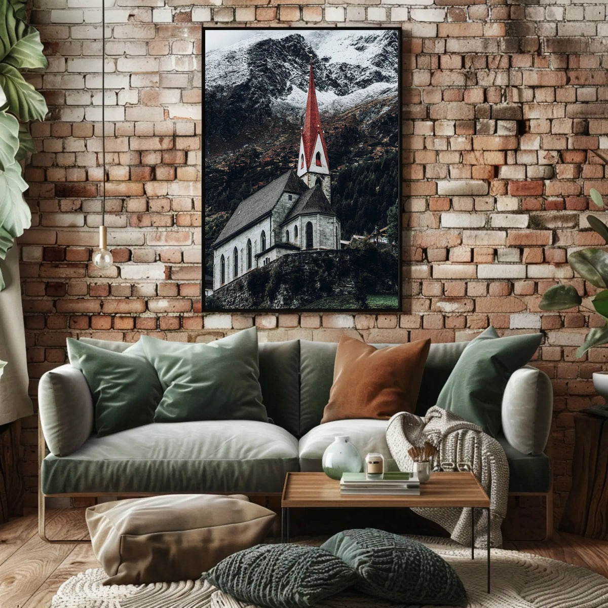 Alpine Church In Winter Poster