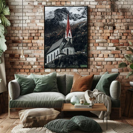 Alpine Church In Winter Poster