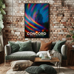 Concord Cityscape Vibrant Impressionism Chic Poster