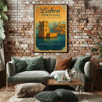 Lisbon, Portugal Travel Architecture Scenic Poster