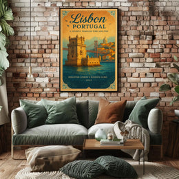 Lisbon, Portugal Travel Architecture Scenic Poster