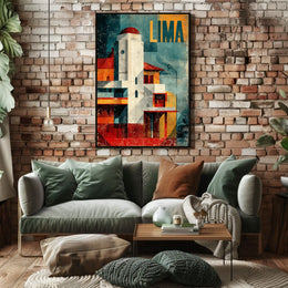 Lima Architectural Abstraction Poster