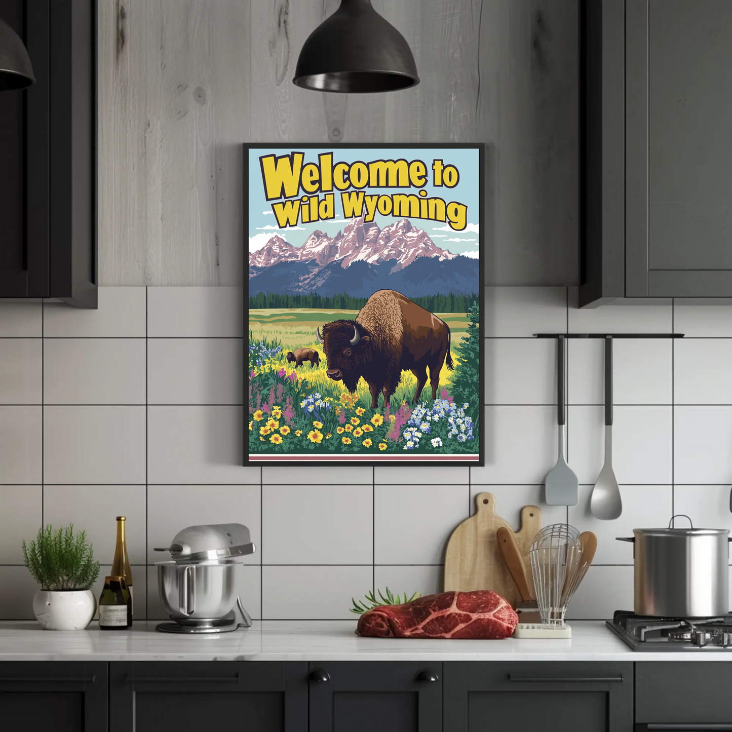 Welcome to Wild Wyoming Vintage Poster