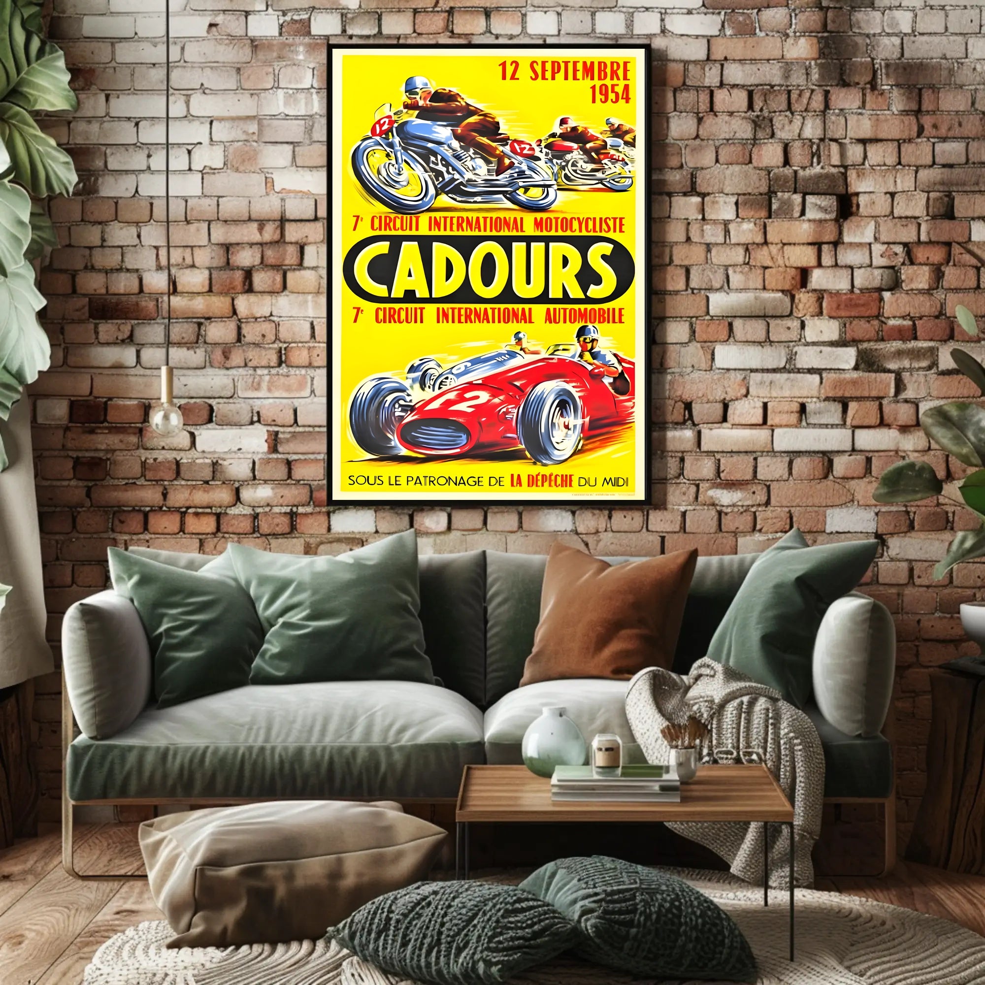 Cadours International Racing Event 1954 Poster