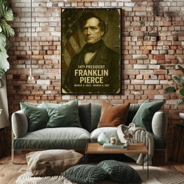 Franklin Pierce 14th President of the United States Damaged Photograph Poster