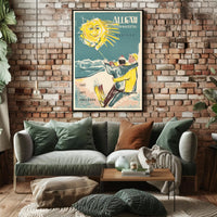 Vibrant Bavarian Alps Ski Scene Travel Poster PosterGoat