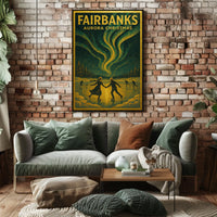 Fairbanks Aurora Scene Poster