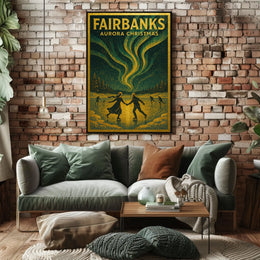 Fairbanks Aurora Scene Poster