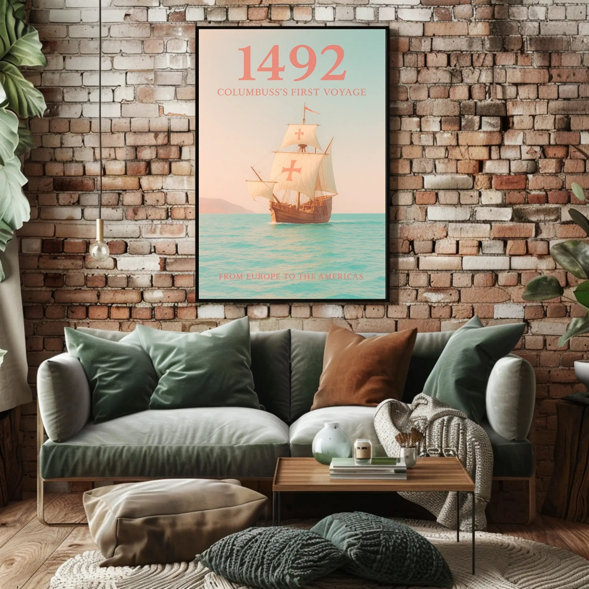 1492 Columbuss First Voyage Poster