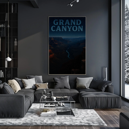 Grand Canyon Arizona Night River Travel Poster