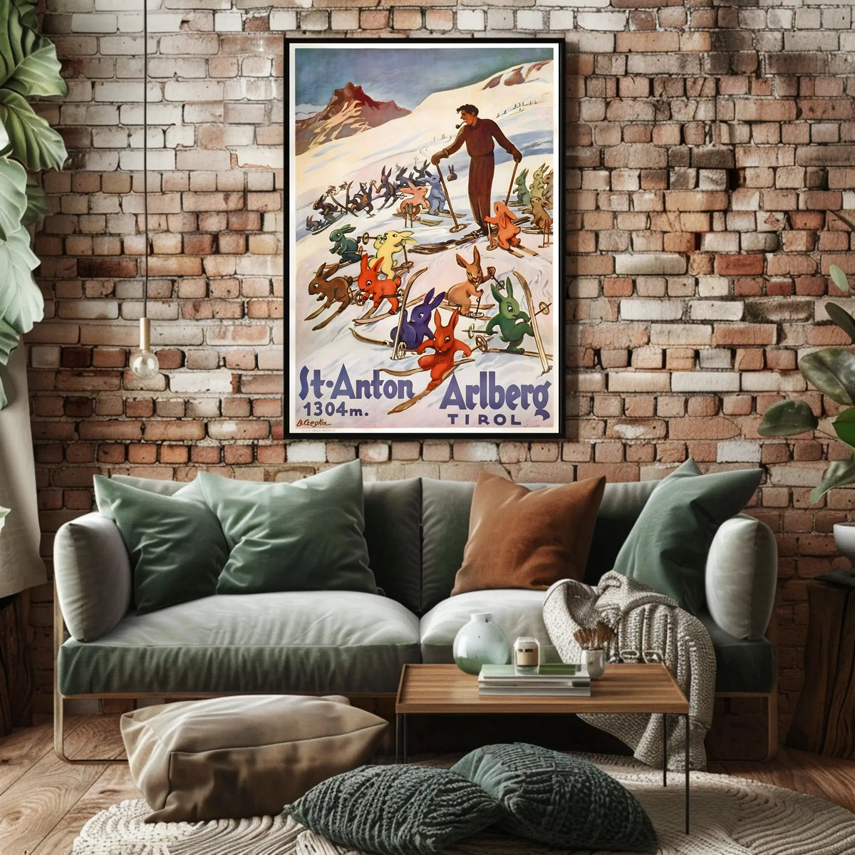 St. Anton Arlberg Skiing Adventure Poster