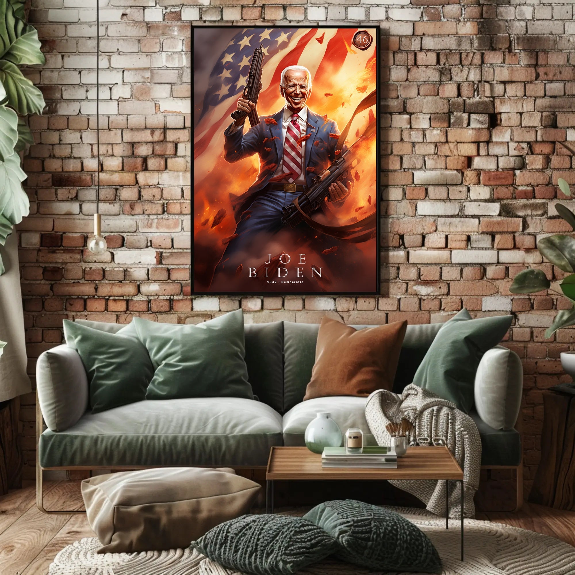 Joe Biden 46th President Funny Patriotic Poster