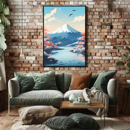 Tranquil Mountain Landscape Poster