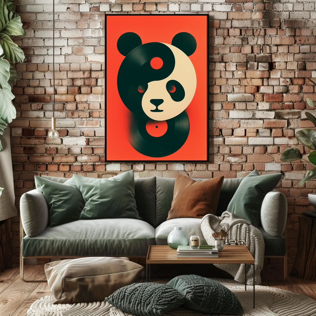 Yin-Yang Panda Vinyl Poster