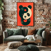 Yin-Yang Panda Vinyl Poster