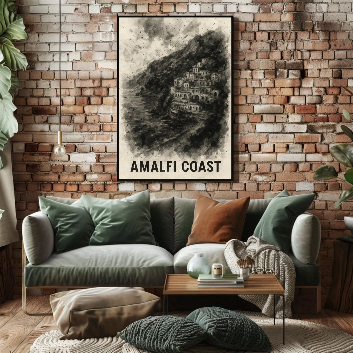 Amalfi Coast Poster Wall Art 18x24 Travel Decor Collection