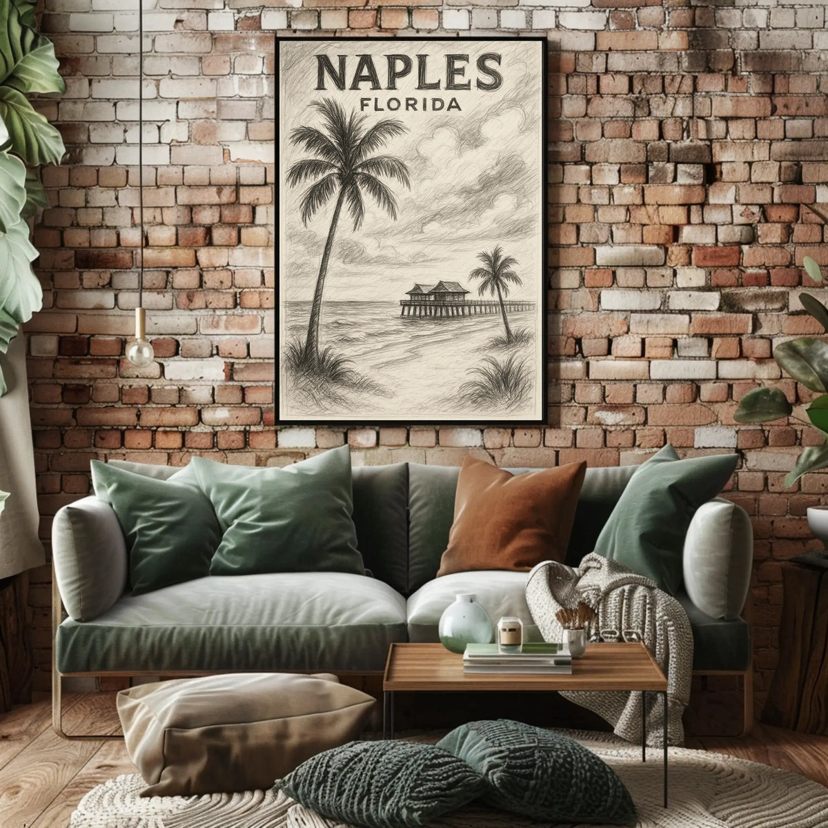 Naples Florida Coastal Serenity Poster Gulf Coast Wall Art
