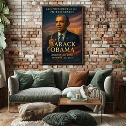 Barack Obama Patriotic Art Print Historical or Presidential Poster