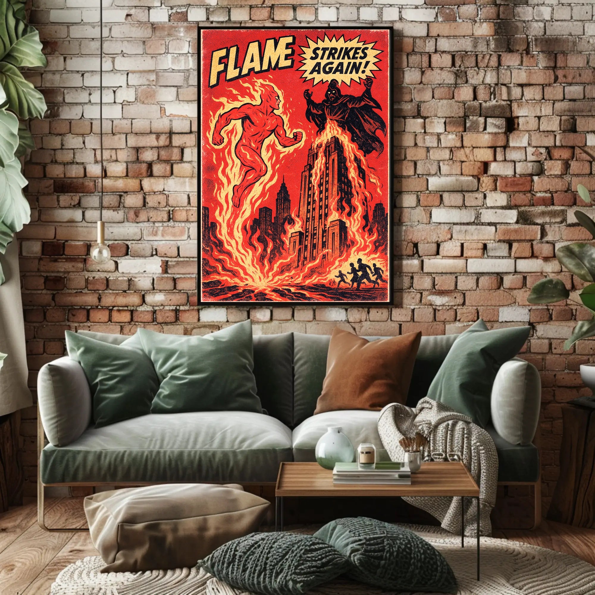 Flame Strikes Again! Poster PosterGoat
