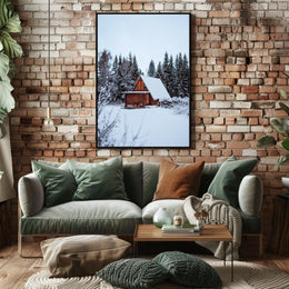 Winter Cabin Retreat Poster