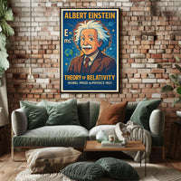 Einstein Relativity Vintage Scholarly Inspired Poster