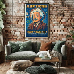 Einstein Relativity Vintage Scholarly Inspired Poster