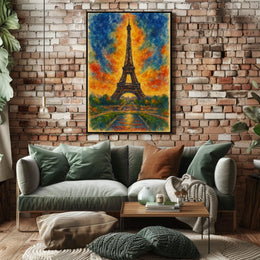 Eiffel Tower At Sunset Poster