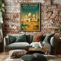 Abu Dhabi Tranquil Elegance Travel Poster