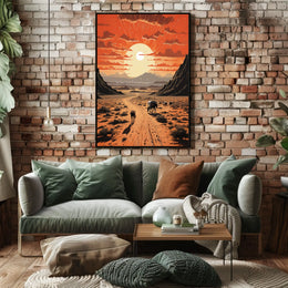 Desert Adventure in Vintage Western Travel Poster