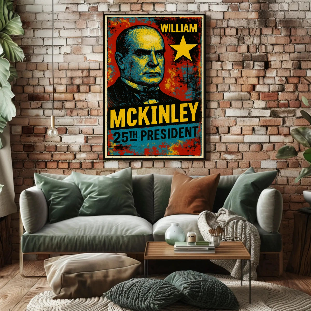 William McKinley 25th President of the United States Graffiti Pop Art Poster