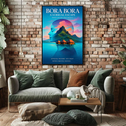 Bora Bora  A Surreal Escape Poster PosterGoat
