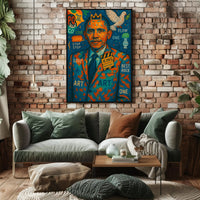 Rock and Roll King: Abstract and Pop Culture Poster