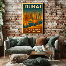 Dubai Skyline Poster Where Tradition Meets Tomorrow Decor