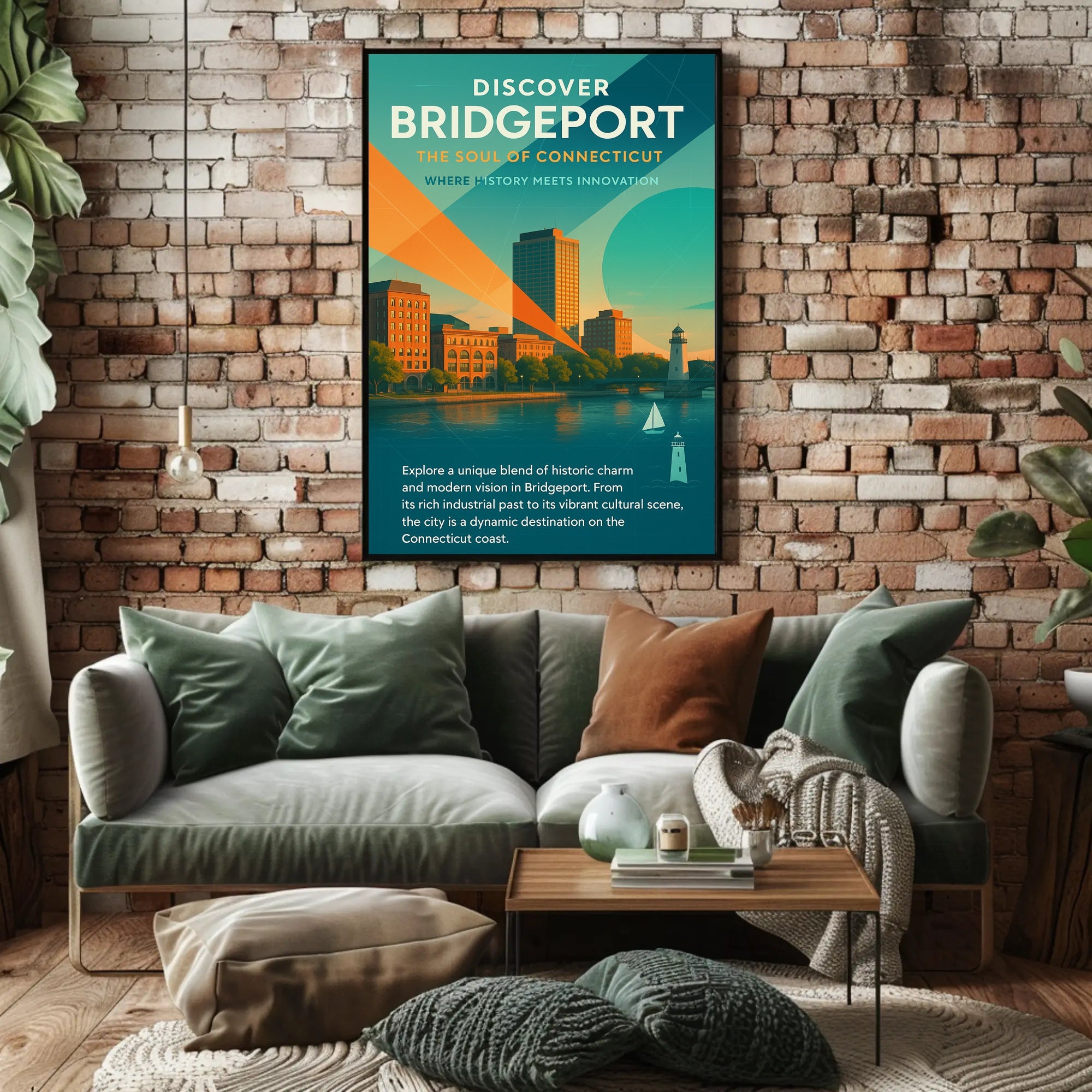 Bridgeport Evolution: Energy and Innovation Urban or Cityscape Poster PosterGoat