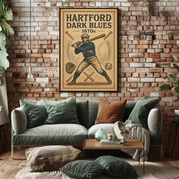 Hartford Dark Blues 1870S Baseball Poster