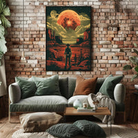Cosmic Cowboy Poster Art Print for Home Decor and Wanderlust Enthusiasts PosterGoat