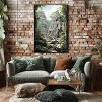Ancient Stone Temple in Jungle Cultural or Heritage Poster