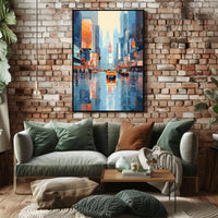 Cityscape Reflections Poster PosterGoat