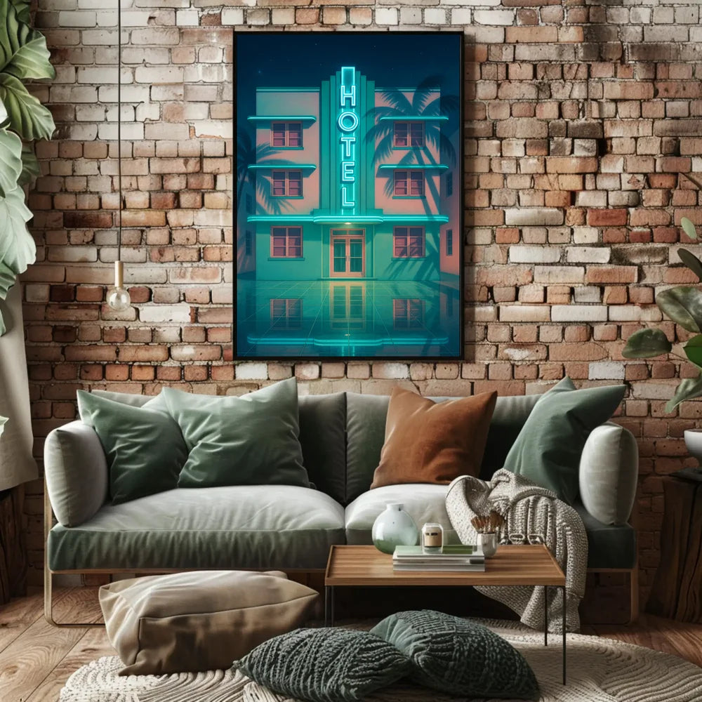 Vintage Cityscape Mid-20th Century Art Poster