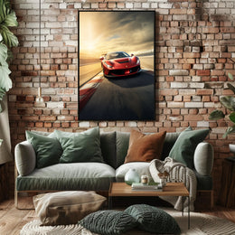 Speed and Elegance on Track Poster PosterGoat