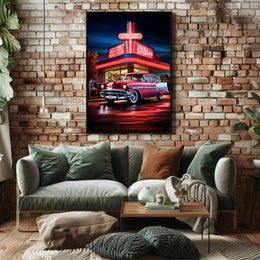 Classic Americana Neon Nights Poster