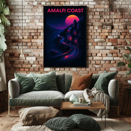 Amalfi Coast Sunset Poster
