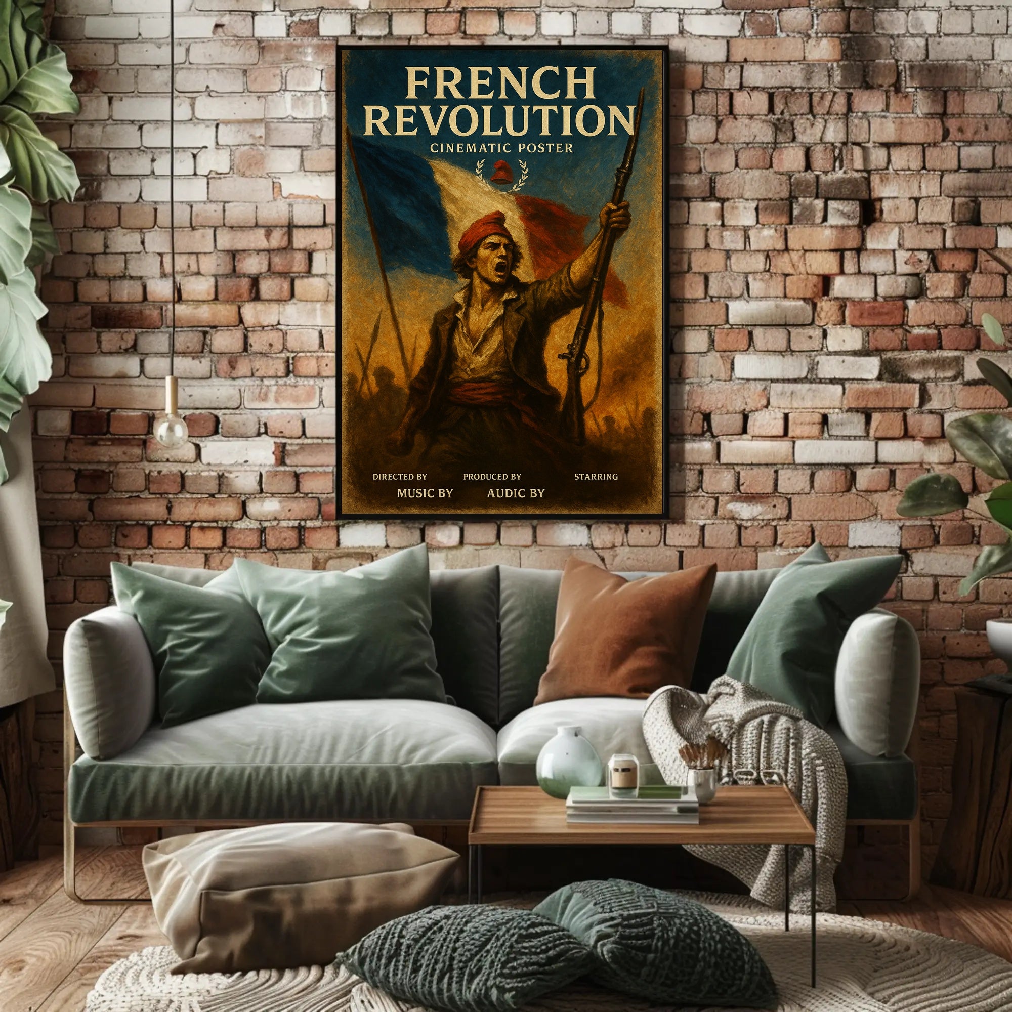 French Revolution Heroic Vintage Art Political or Propaganda Poster