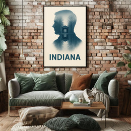 Indiana Silhouette Poster
