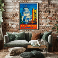 California Capitol And Tower Bridge Poster