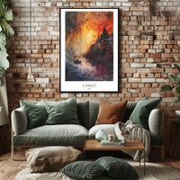Ganges at Sunset Poster PosterGoat