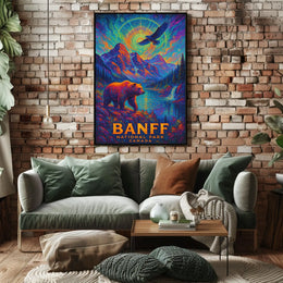 Banff Wilderness Dreamscape: Surreal Nature Art Poster