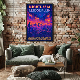 Nightlife At Leidseplein Poster